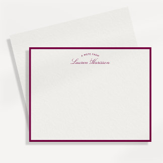 Lila Grenz-Elegante Moderne Schreibtischkarte Einladung