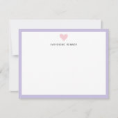 Lila Grenze Personalisiert Dankeskarte (Vorderseite)