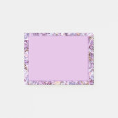Lila Grenze Post-it Klebezettel (Vorderseite)