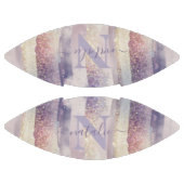 Lila grillrosa Glitzer Funkelname Anfangsname Football (Paneele)