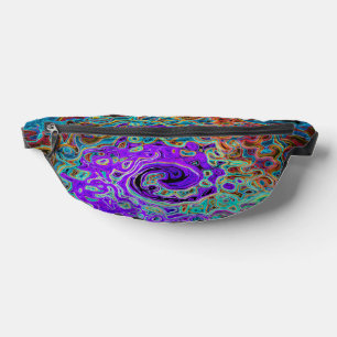 Lila Groovy Abstrakt Retro Liquid Swirl Bauchtasche