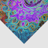 Lila Groovy Abstrakt Retro Liquid Swirl Seidenpapier (Ausschnitt)