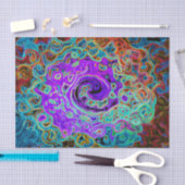 Lila Groovy Abstrakt Retro Liquid Swirl Seidenpapier (Handwerk)