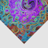 Lila Groovy Abstrakt Retro Liquid Swirl Seidenpapier (Detail)