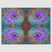 Lila Groovy Abstrakt Retro Liquid Swirl Seidenpapier (Vorderseite)