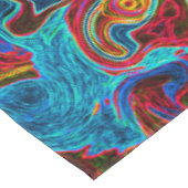 Lila Groovy Abstrakt Retro Liquid Swirl Tischdecke (Schrägansicht)