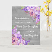 Lila Große Großtochter Hochzeitstag Karte (Gelbe Blume)