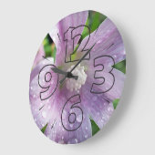 Lila Große Wanduhr (Winkel)