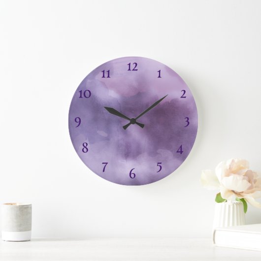 Lila Große Wanduhr (Zuhause)