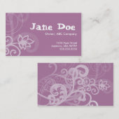 Lila Größengleich Visitenkarte (Vorne/Hinten)