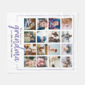 Lila Großes Foto sammeln Oma Mutter Fleecedecke (Vorderseite (Horizontal))