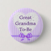 Lila Großes Grandma als Baby-Showknopf Button (Vorderseite)