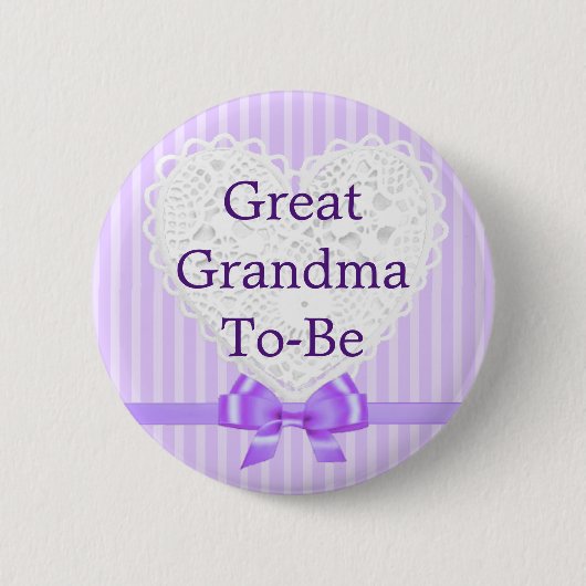 Lila Großes Grandma als Baby-Showknopf Button (Vorderseite)