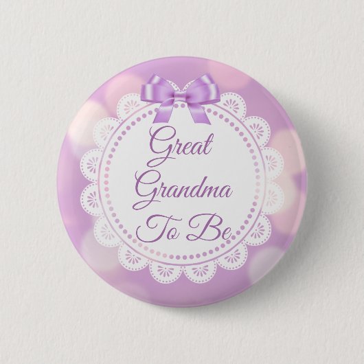 Lila Großes Grandma als Kinderdusche Button (Vorderseite)