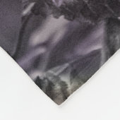 Lila großes Grau-Eulen-Decke Fleecedecke (Ecke)