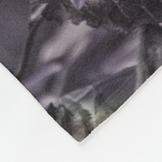 Lila großes Grau-Eulen-Decke Fleecedecke (Ecke)