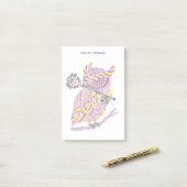 Lila Großes Horn Post-it Klebezettel (Auf Schreibtisch)