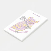 Lila Großes Horn Post-it Klebezettel (angewinkelt)