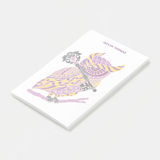 Lila Großes Horn Post-it Klebezettel (angewinkelt)