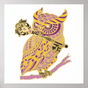 Lila Großes Hornröschchen Foliendrucke