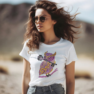 Lila Großes Hornröschchen T-Shirt