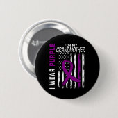 Lila Großmutter Großmutter Bauchspeicheldrüse Button (Vorne & Hinten)