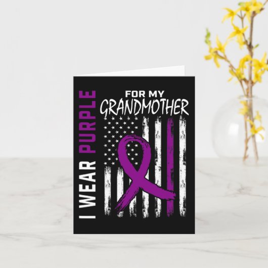 Lila Großmutter Großmutter Bauchspeicheldrüse Karte (Gelbe Blume)