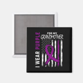 Lila Großmutter Großmutter Bauchspeicheldrüse Magnet (Vorderseite/Rückseite)