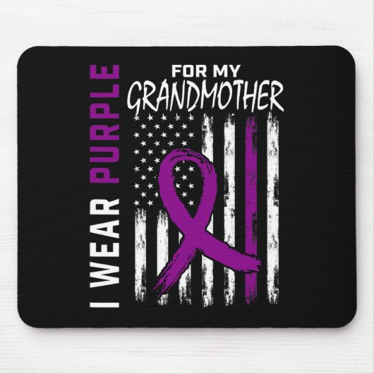 Lila Großmutter Großmutter Bauchspeicheldrüse Mousepad (Vorne)