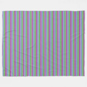 Lila Grün Blau Gestreift Fleecedecke (Vorderseite (Horizontal))