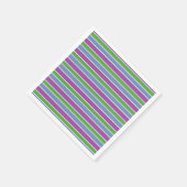 Lila/Grün/Blau gestreift Serviette (Ecke)