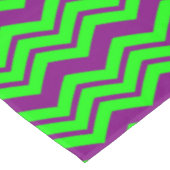 Lila Grün Chevron Zickzack-Design Tischdecke (Schrägansicht)