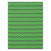 Lila Grün Chevron Zickzack-Design Tischdecke (Vorderseite)