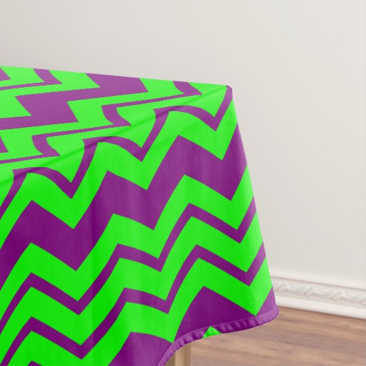 Lila Grün Chevron Zickzack-Design Tischdecke (Beispiel)
