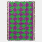 Lila & grün Diamond Glitzer Decke (Vorderseite Vertikal)