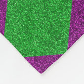 Lila & grün Diamond Glitzer Fleecedecke (Ecke)