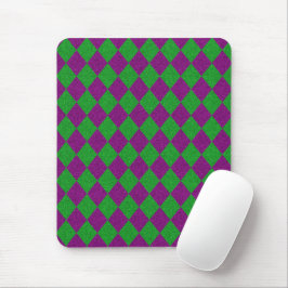 Lila & grün Diamond Glitzer Mousepad