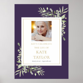 Lila Grün Foto Feier des Lebenszeichen Poster