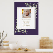 Lila Grün Foto Feier des Lebenszeichen Poster (Küche)