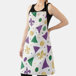LILA GRÜN GELB MARDI GRAS FORMEN SCHÜRZE