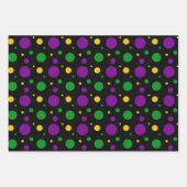 LILA GRÜN GELBE MARDI GRAS MUSTER GESCHENKPAPIER SET (Vorderseite 3)