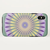 Lila-grün-gelbes Mandala-Design Case-Mate iPhone Hülle (Rückseite (Horizontal))