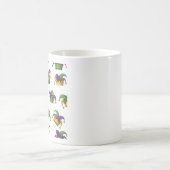 Lila Grün & Gold Karneval Kaffeetasse (Mittel)