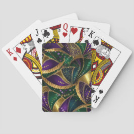 LILA GRÜN GOLD MARDI GRAS MUSTER SPIELKARTEN
