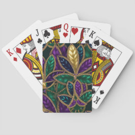 LILA GRÜN GOLD MARDI GRAS MUSTER SPIELKARTEN