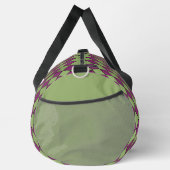Lila Grün Karo Diamant Muster Groß Duffle Bag (Rechts)