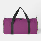 Lila Grün Karo Diamantmuster Klein Duffle Bag (Rückseite)