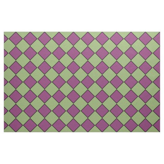 Lila Grün Karo Diamantmuster Stoff (Yard (91,4 cm))
