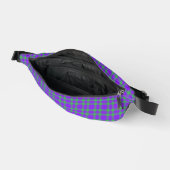 Lila Grün Karomuster Bauchtasche (Offen)