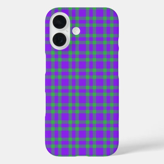 Lila Grün Karomuster Case-Mate iPhone Hülle (Rückseite)